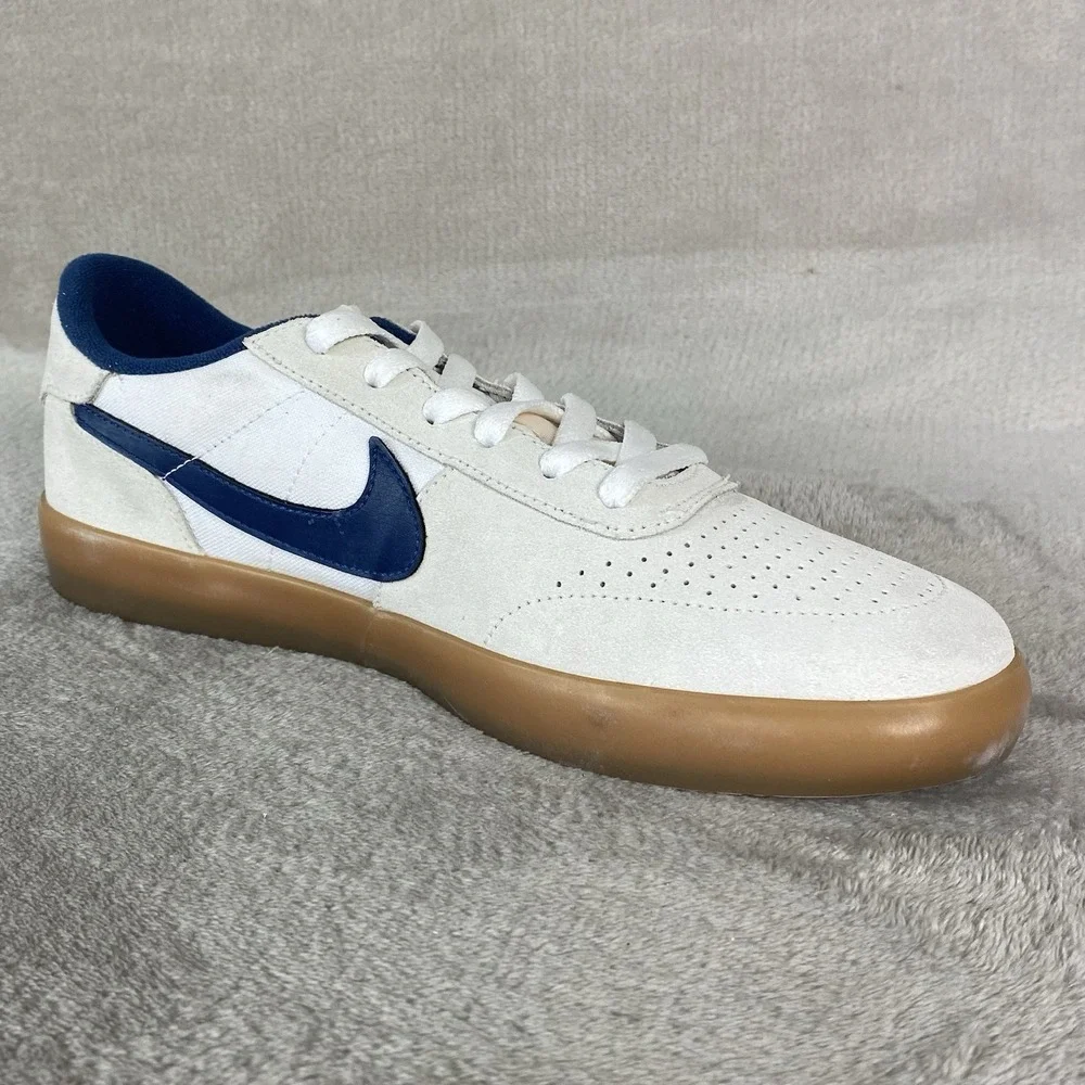 Nike SB Heritage Mens Size 8.5 ~ 9 White Blue Skate Shoes Suede *MISMATCH* NEW